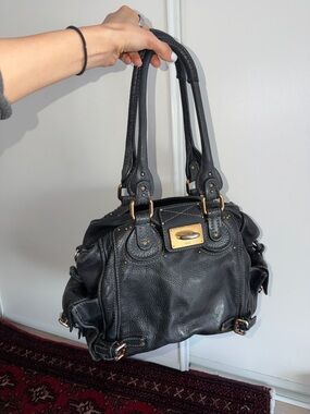 Vintage 00s Chloe Paddington cargo shoulder bag black archive